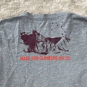 Rab Shirt Tee Top Short Sleeve Women’s Organic Cotton Gray Mountains